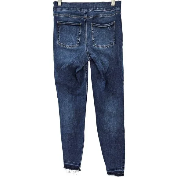 Spanx Distressed Ankle Skinny Jean Denim Legging Medium Wash Women’s Size M - Picture 3 of 11